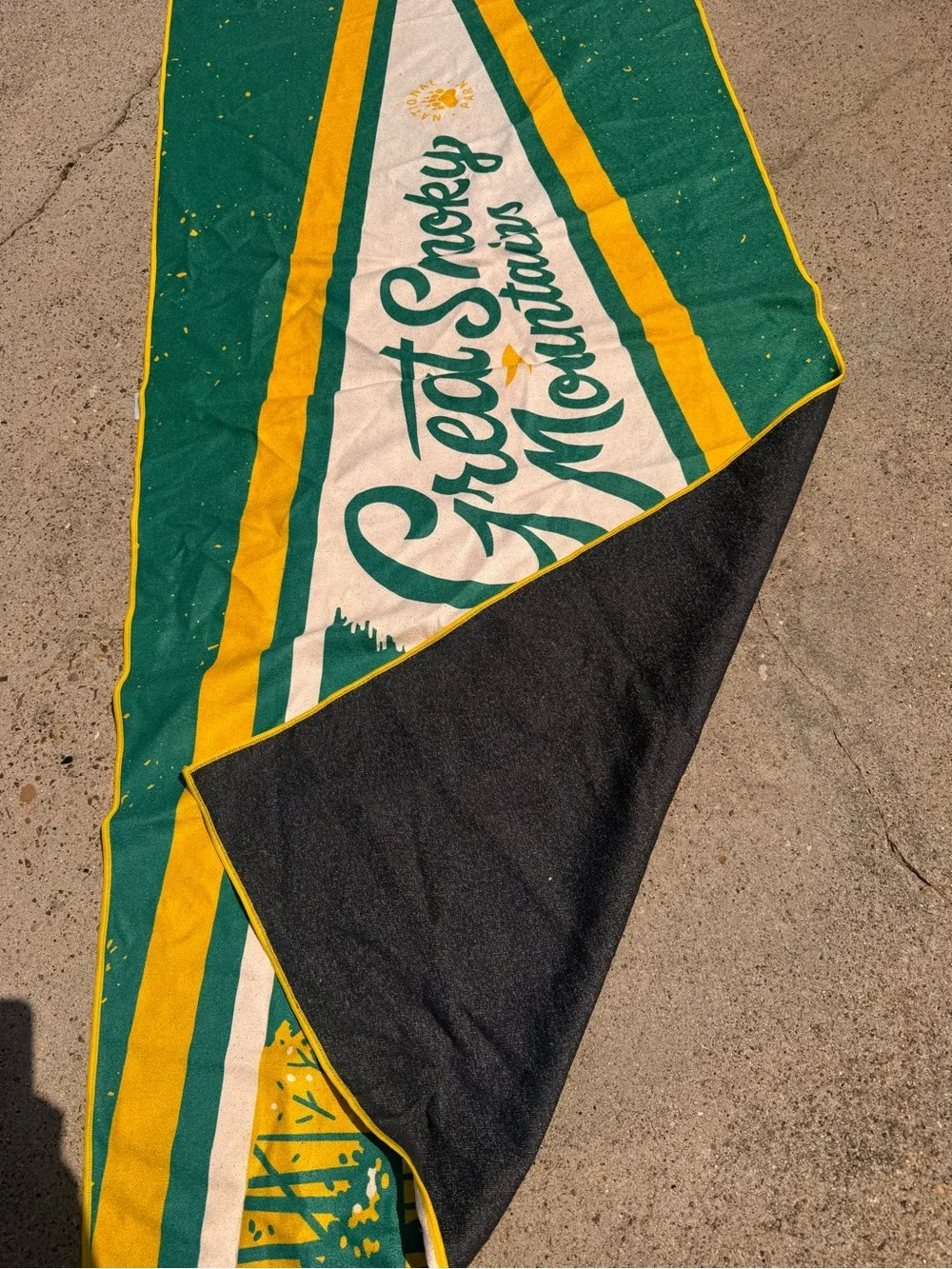 Nomadic Traders Green, Yellow, Cream Great Smoky Mountains Beach Towel